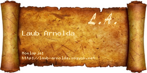 Laub Arnolda névjegykártya